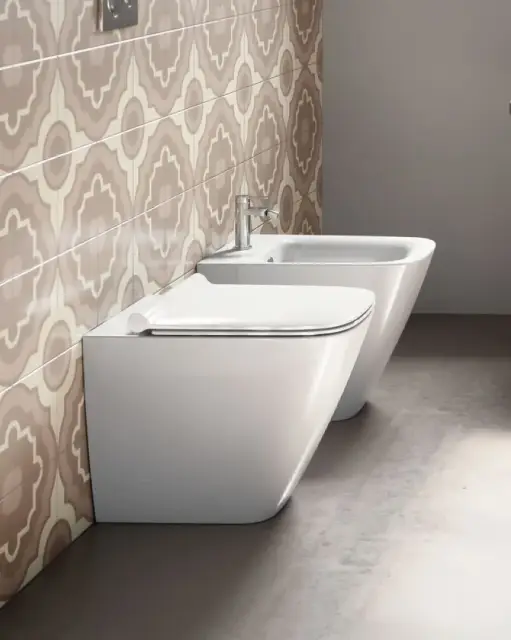 Catalano Green Биде напольное 37x55 см, 1 отв., с переливом, покр. Cataglaze, цвет: белый глянцевый 0419551001