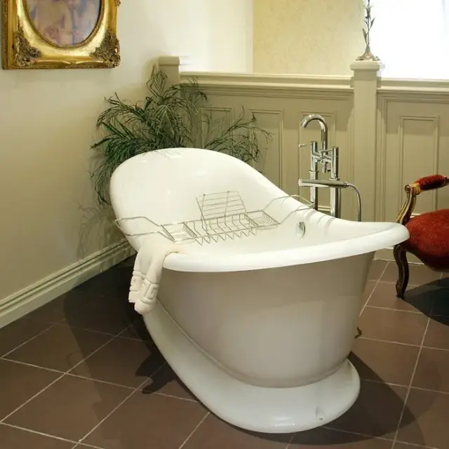 Victoria + Albert Marlborough Ванна, 190,1х87 см, quarrycast, цвет: белый MAR-N-SW-OF + MAR-B-SW