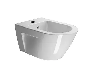 GSI Norm Биде подвесное с 1 отверстием под смеситель и переливом, без крепежа, цвет: белый глянцевый 8665111