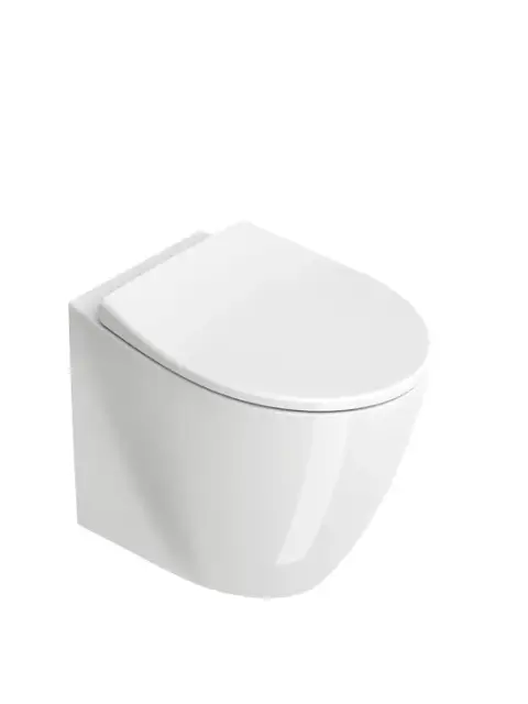 Catalano Italy Унитаз напольный безободковый 37x52 см, смыв торнадо, Cataglaze, цвет: белый глянц. 0712520001