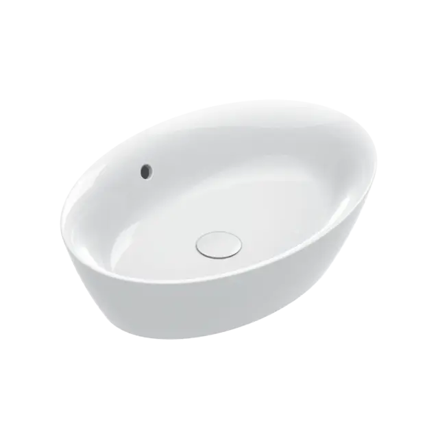 Catalano Zero Раковина чаша 60x42x16h см, с переливом, покрытие Cataglaze, цвет: белый глянцевый 0722600001