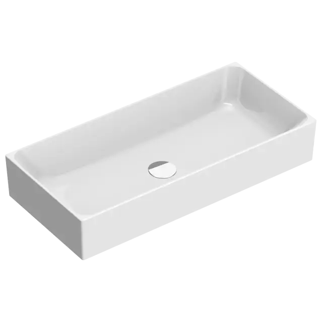 Catalano Zero Раковина чаша 75x35x13h см, без перелива, покрытие Cataglaze, цвет: белый глянцевый 0222750001