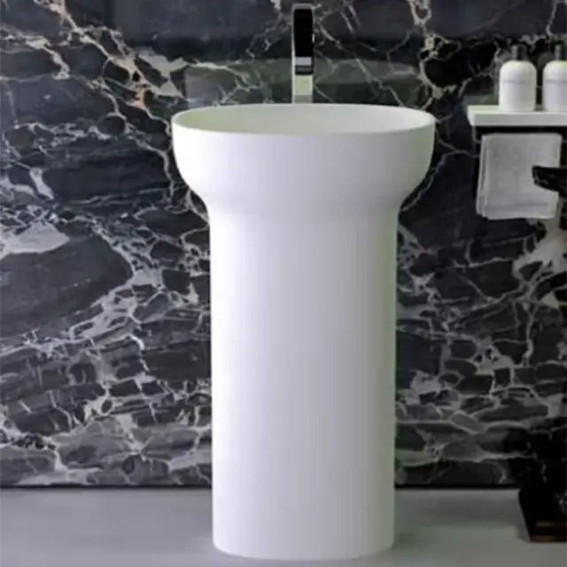 Knief Prime Раковина напольная 53х35х90h cм, K-Stone, с выходом в пол, цвет: белый матовый 0600-012-01