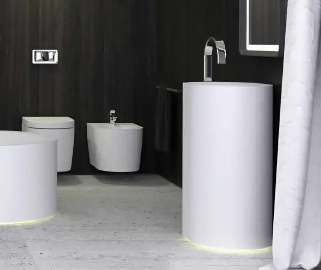 Knief Moon Раковина напольная 55х45х90h см, K-Stone, c выпуском и сифоном, цвет: белый матовый 0600-031-01