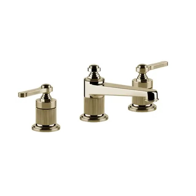 Gessi Venti20 Смеситель для раковины на 3 отверстия, высота излива 5 cм, цвет: Brass PVD 65011#710