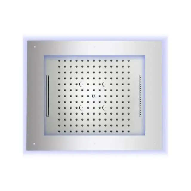 Bossini Frame Верхний душ 60х50 см, встраиваемый в потолок, 4 режима, хромотерапия, цвет: chrome HI0928.030