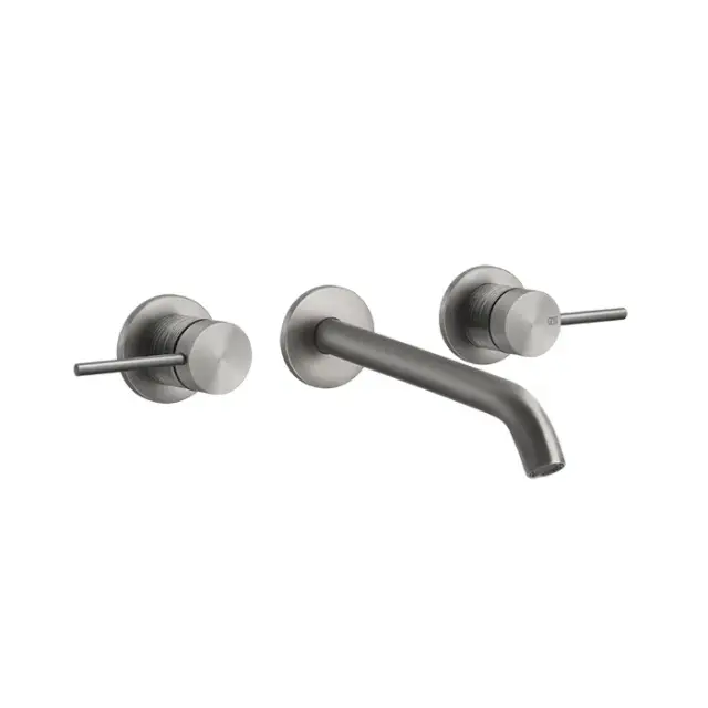 Gessi 316 Trame Встраиваемый смеситель для раковины, излив 20-18 см, цвет: steel brushed 54394#239