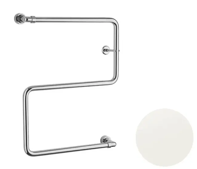 Margaroli Vento 408 Полотенцесушитель водяной для ГВС 52,7х66h (int 61), диагональное, цвет: white 408S610WH