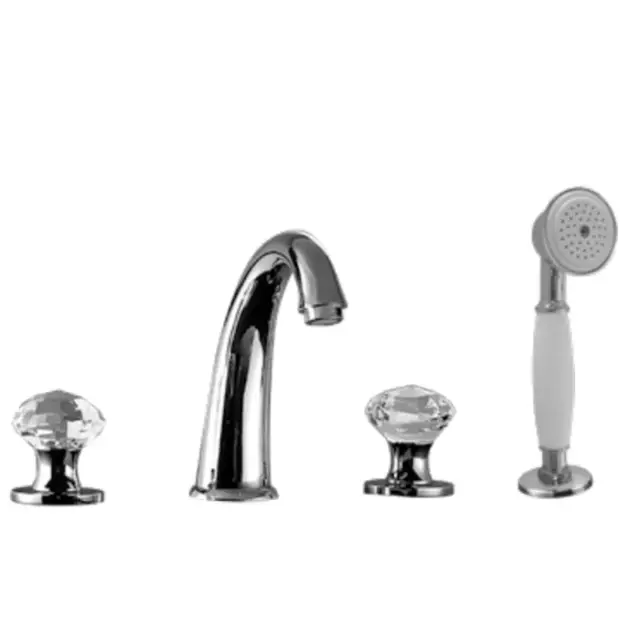 Maier Rock Cмеситель на борт ванны, на 4 отв., с ручным душем, цвет: хром 71 714MCR