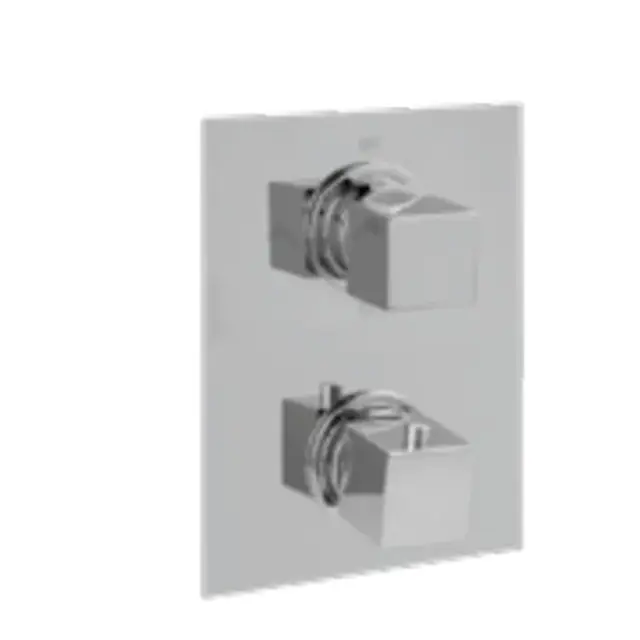 Maier Kuadrat Смеситель термостат, для ванны/душа, с переключателем на 2 потока, цвет: хром 48 602CR
