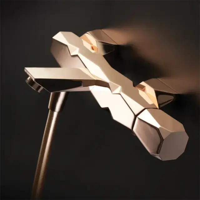 Maier Ikon Смеситель для ванны/душа, встраиваемый, цвет: шлифованное золото 74 012OR