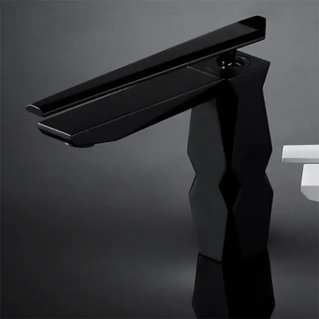 Maier Ikon Смеситель для раковины, на 1 отв., с донным клапаном, цвет: черный матовый 74 004NG