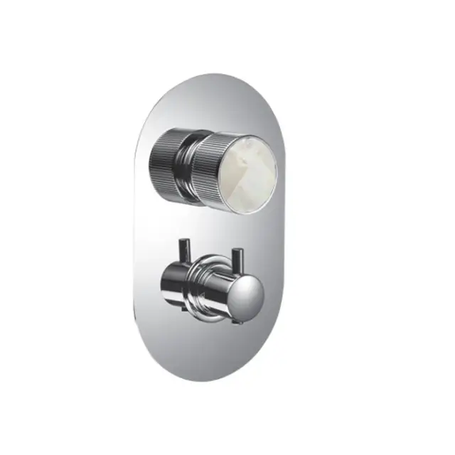Maier Bespoke Смеситель для душа, терм., на 3 вых., цвет: хром/mother of pearl white 82 603 CR R PB