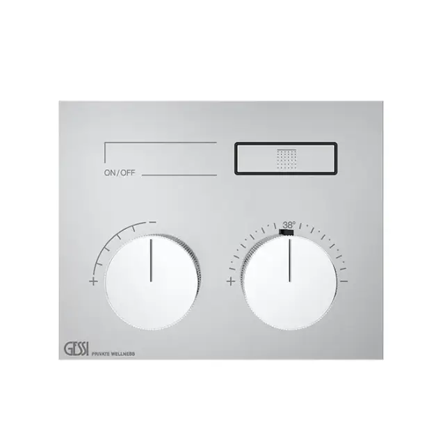 Gessi Hi-Fi Термостат для душа встраиваемый, запорный вентиль, внешняя часть, цвет: chrome 63002#031