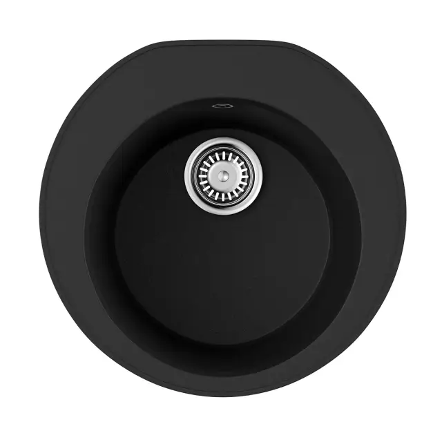 Omoikiri Miya 50-R-BL Кухонная мойка Tetogranit 50,5x49 см, цвет: черный 4993502