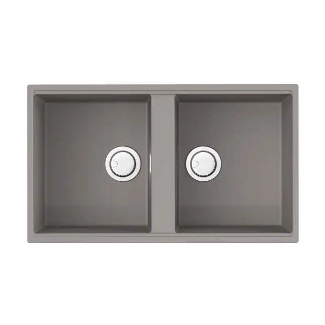 Omoikiri Kitagawa 83-2-U-GR Кухонная мойка Artceramic 83,6x48,8 см, цвет: leningrad grey 4993810