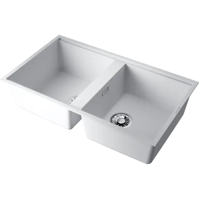 Omoikiri Kitagawa 83-2-U-WH Кухонная мойка Artceramic 83,6x48,8 см, цвет: белый 4993809