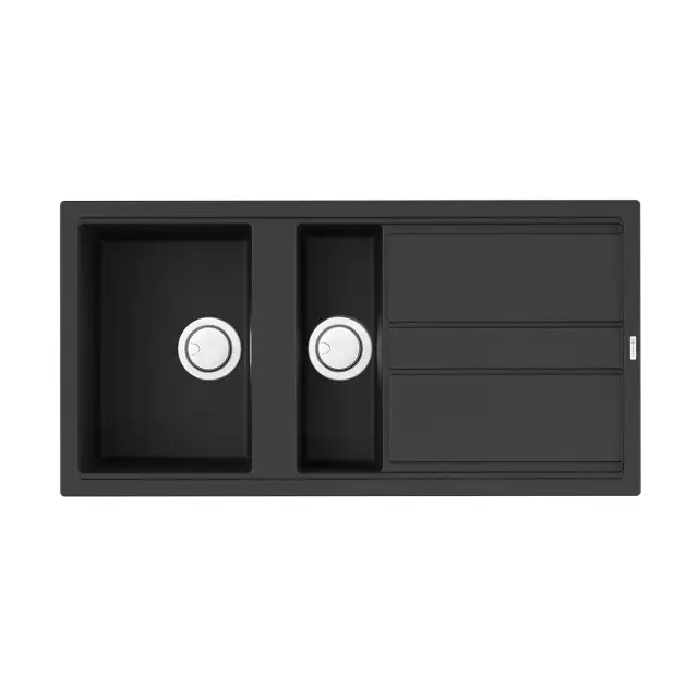 Omoikiri Kitagawa 100-2-GB Кухонная мойка Artceramic 100x51 см, цвет: графит 4993805