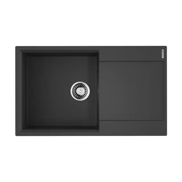 Omoikiri Daisen 86-BL Кухонная мойка Artgranit 86x50 см, цвет: черный 4993700
