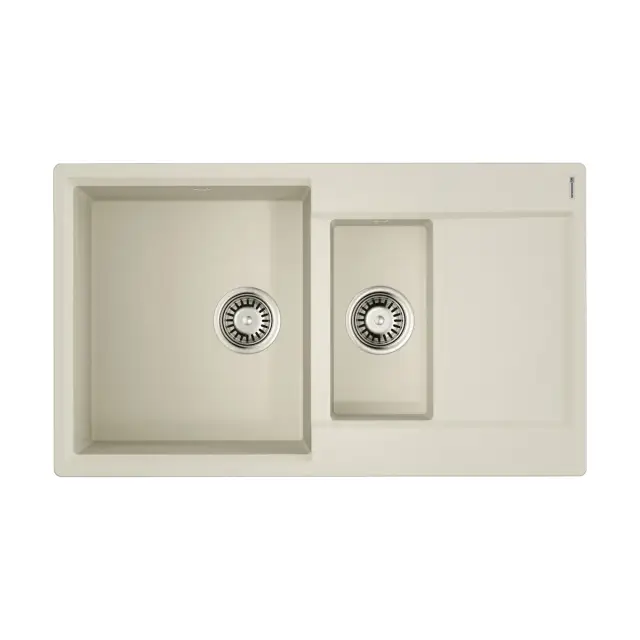 Omoikiri Daisen 86-2-PA Кухонная мойка Artgranit 86x51 см, цвет: пастила 4993473