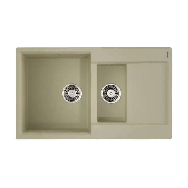 Omoikiri Daisen 86-2-BE Кухонная мойка Artgranit 86x51 см, цвет: ваниль 4993471