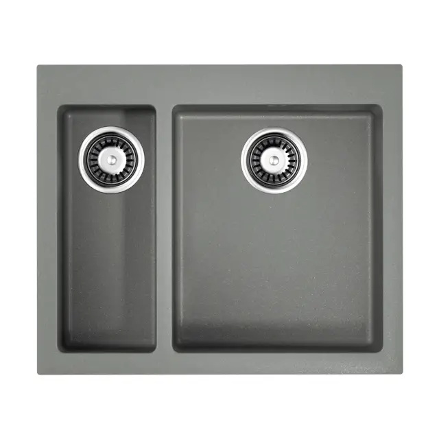 Omoikiri Bosen 59-2-GR Кухонная мойка Tetogranit 59x50 см, цвет: leningrad grey 4993558