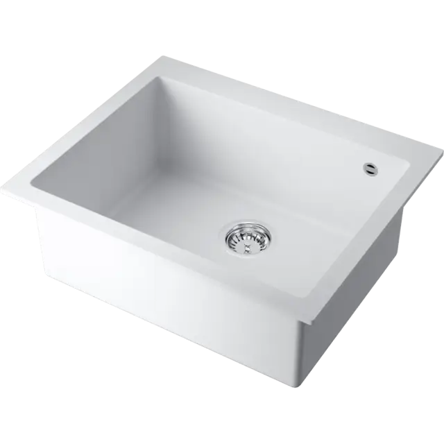 Omoikiri Bosen 61-WH Кухонная мойка Tetogranit 61x50 см, цвет: белый 4991212