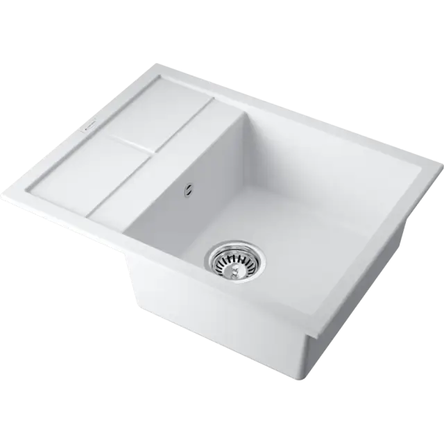 Omoikiri Sumi 65-WH Кухонная мойка Tetogranit 65x50 см, цвет: белый 4993673