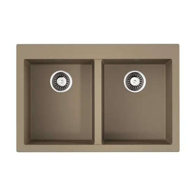 Omoikiri Bosen 80-2-SA Кухонная мойка Tetogranit 80x53 см, цвет: бежевый 4993838