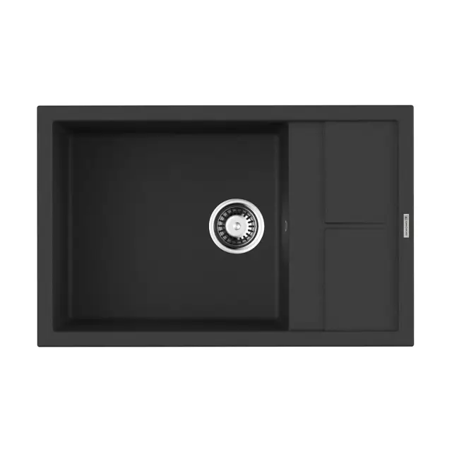 Omoikiri Sumi 78-LB-BL Кухонная мойка Tetogranit 78x50 см, цвет: черный 4993719