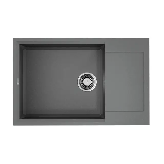 Omoikiri Sakaime 78-LB-GR Кухонная мойка Tetogranit 78x50 см, цвет: leningrad grey 4993555