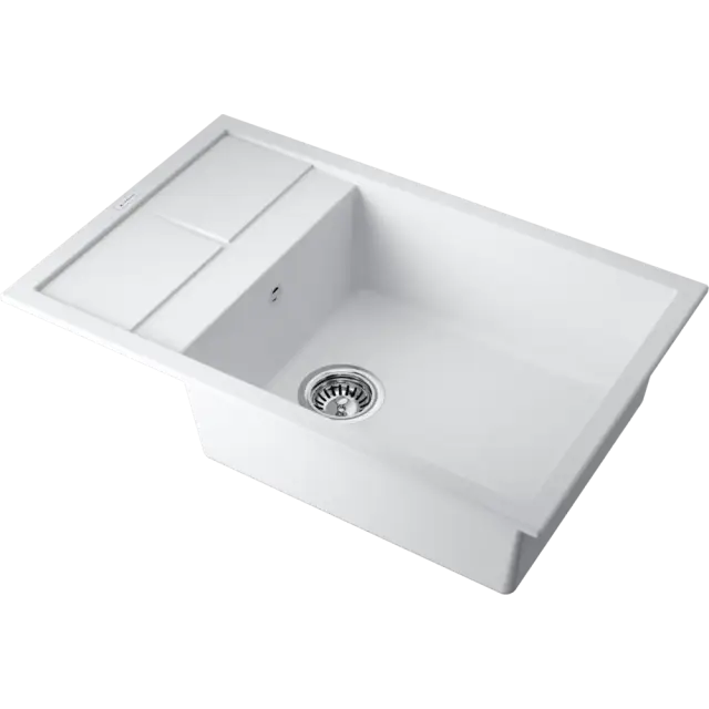 Omoikiri Sakaime 78-LB-WH Кухонная мойка Tetogranit 78x50 см, цвет: белый 4993903