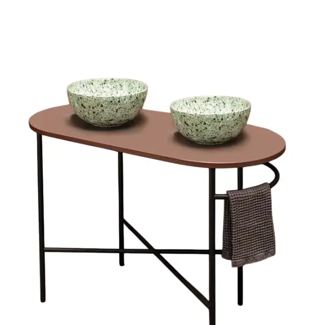 Globo Bob Столешница для консоли 110х50 см, с отверстием под 2 раковины, цвет: keranium OP004BKE