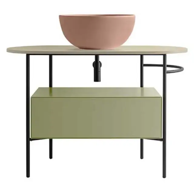 Globo Bob Столешница для консоли 110х50 см, с отверстием под раковину в центре, цвет: edora OP002BED