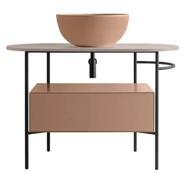 Globo Bob Столешница для консоли 110х50 см, с отверстием под раковину в центре, цвет: keranium OP002BKE