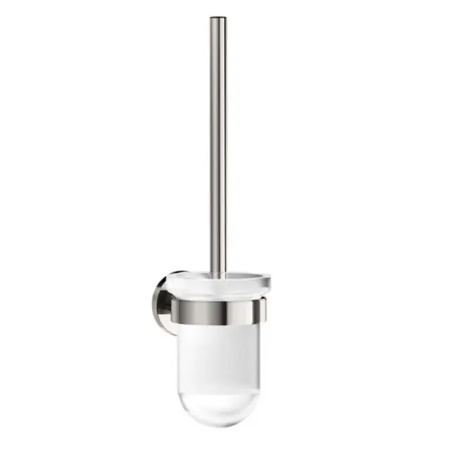 Jorger Exal Ершик для унитаза подвесной, со стеклянной колбой, цвет: платина 632.00.000.065