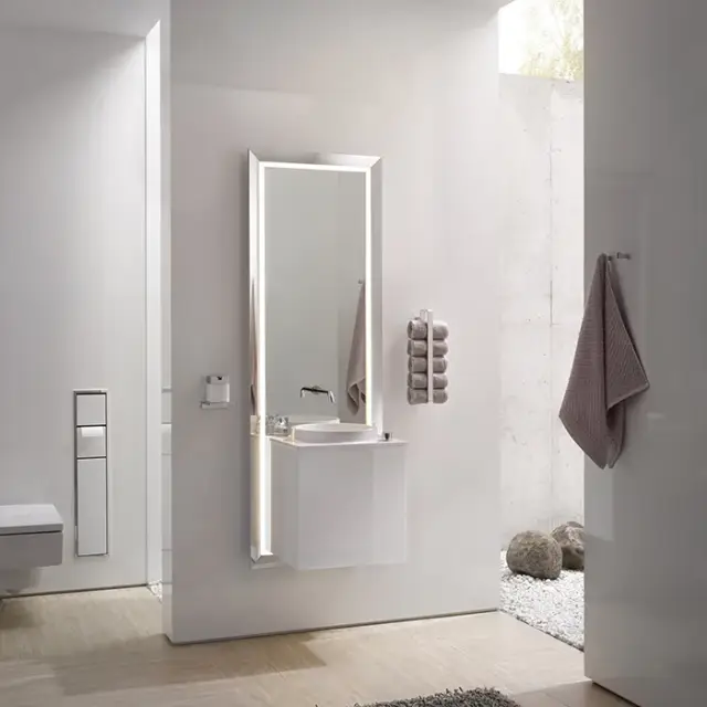 Emco Touch 450 pure Комплект мебели с системой освещения, умывальник мин.литье 45 см 9551 278 00