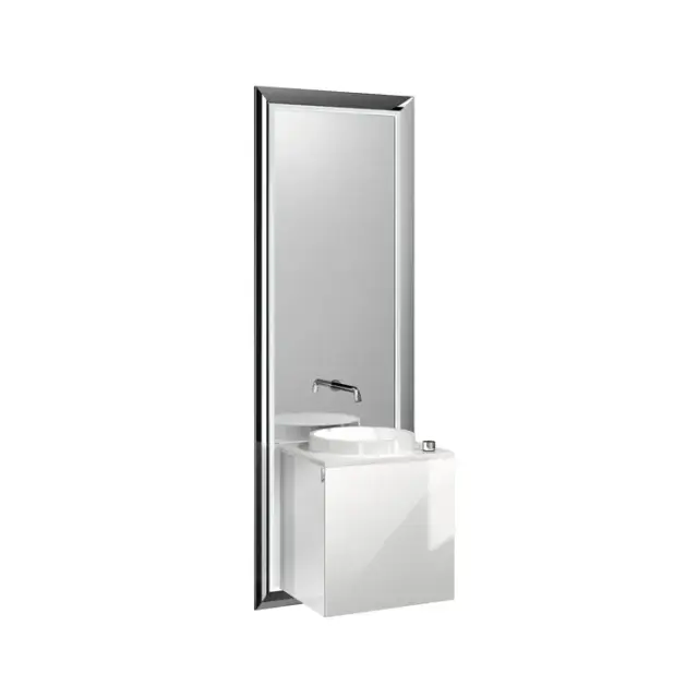 Emco Touch 450 pure Комплект мебели с дверцей левый, цвет черный/optiwhite 9551 293 01