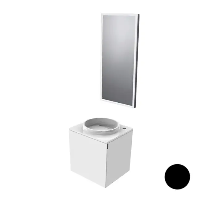 Emco Asis Комплект мебели, отверстие для смесителя справа, Ручка справа, 45 см, черный 9582 000 06