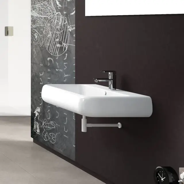 Cielo Shui Раковина 80х48хh15 см, подвесная/накладная, с 1 отв, цвет: глянцевый белый SHLS80