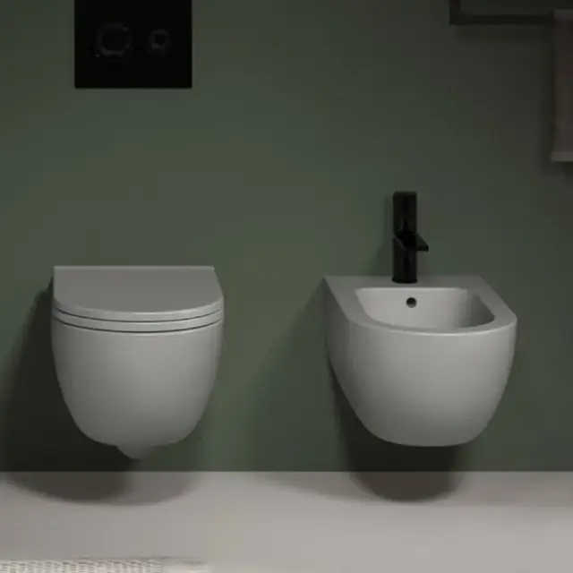 Cielo Enjoy Биде подвесное 35х53х26,5h см, 1 отв., с креплениями, цвет: тальк EJBSTL