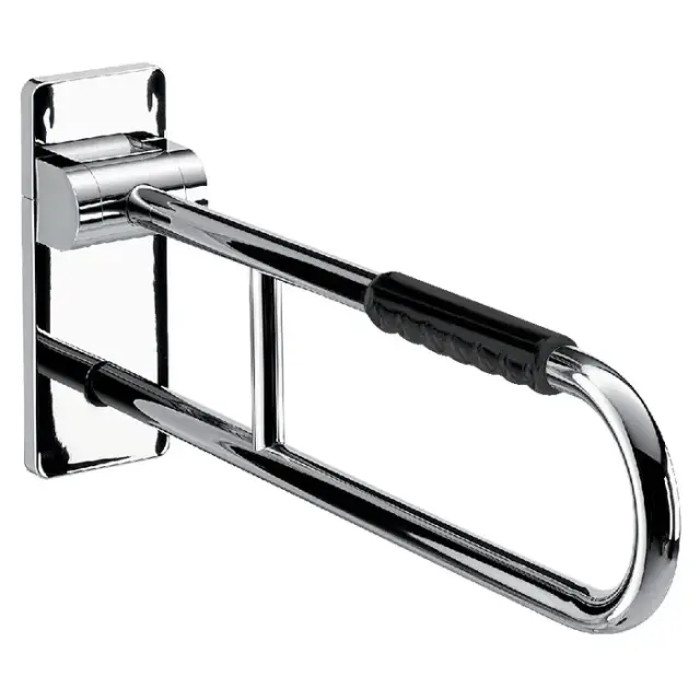 Emco System2 Поручень складной, с черной вставкой, 60 cм, цвет: хром 3585 212 60