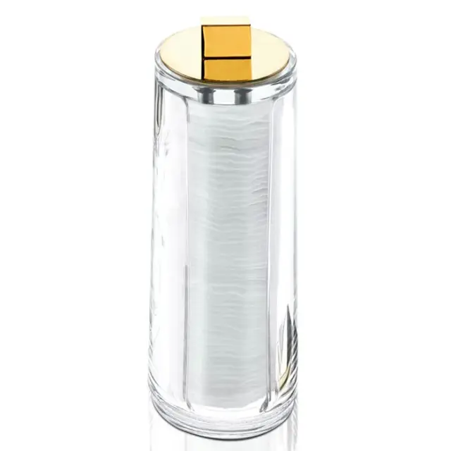 Decor Walther Sky WPB Диспенсер для ватных дисков 7,5x19,5 см, акрил, цвет: золото 0981120