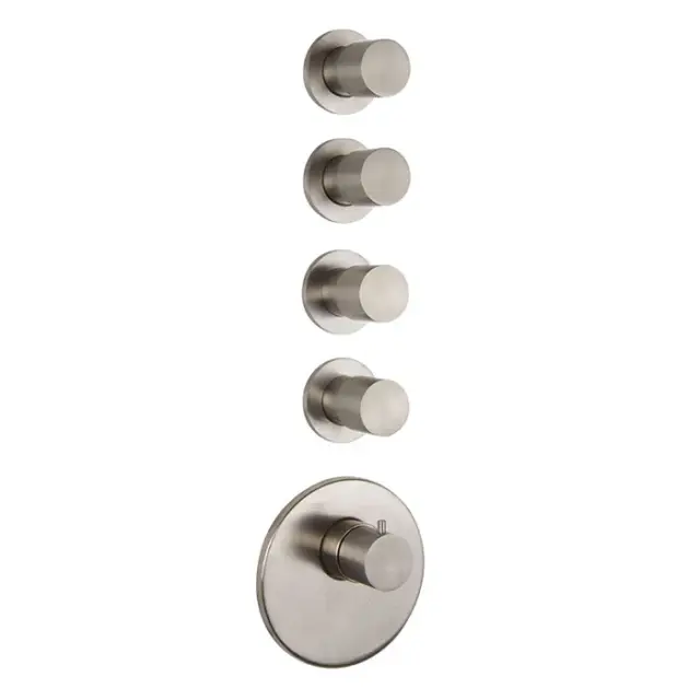 Fima Carlo Frattini Spillo Steel Смеситель для душа, 4 запорных вентиля, цвет нержавейка F3083X4INOX