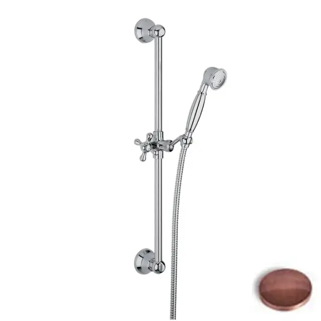 Fima Carlo Frattini Wellness Душевой гарнитур: штанга, шланг, лейка, держатель, цвет: медь античная F2044RA