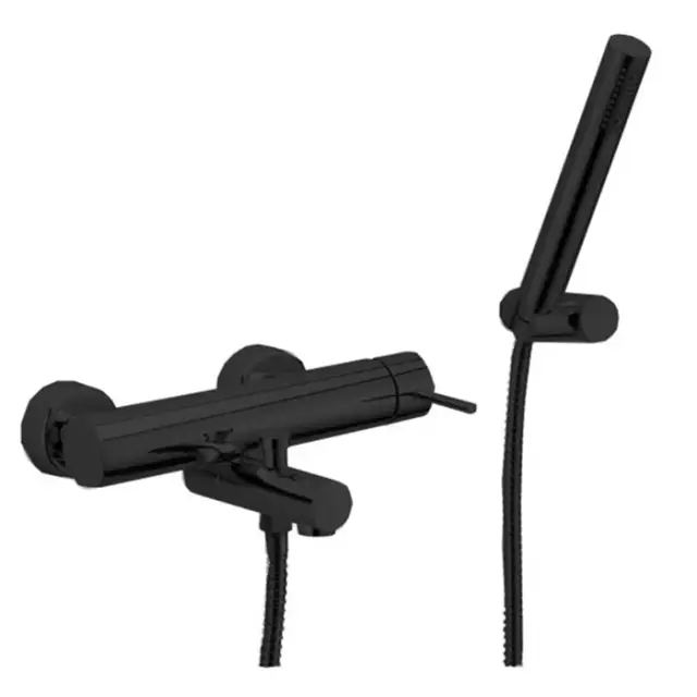 Fima Carlo Frattini Spillo Up Смеситель для ванны, душ. комплект, цвет: чёрный матовый F3034NS