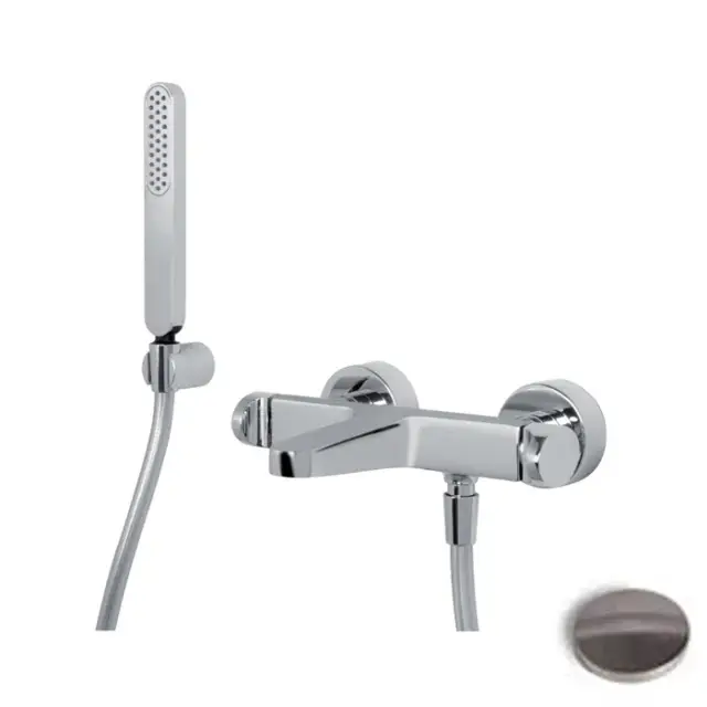 Fima Carlo Frattini Next Смеситель, шланг 150 см, ручн. душ, настен. держат, цвет: никель браширован F3934SN