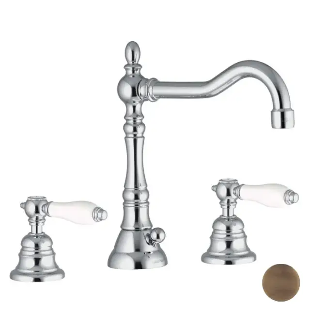 Fima Carlo Frattini Herend Смеситель, на 3 отверстия, для раковины, цвет: бронза античная F5401BR