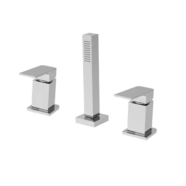 Fima Carlo Frattini Fit Смеситель на борт ванны, на 3 отв, с ручным душем, цвет: хром F3394/1CR