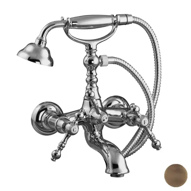 Fima Carlo Frattini Epoque Cмеситель для ванны в ком-те: лейка, шланг, цвет: бронза античная F5054BR